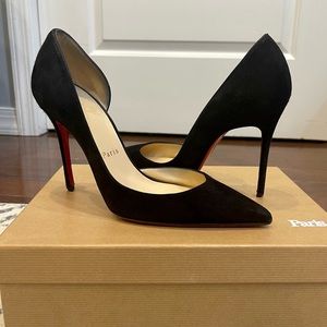 Christian Louboutin Iriza Women’s Black Suede Stiletto Heels Size 38
